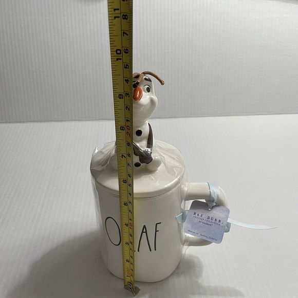 RAE DUNN Disney Frozen Olaf Artisan Mug with Olaf Snowman Lid Topper **New** - Picture 5 of 5